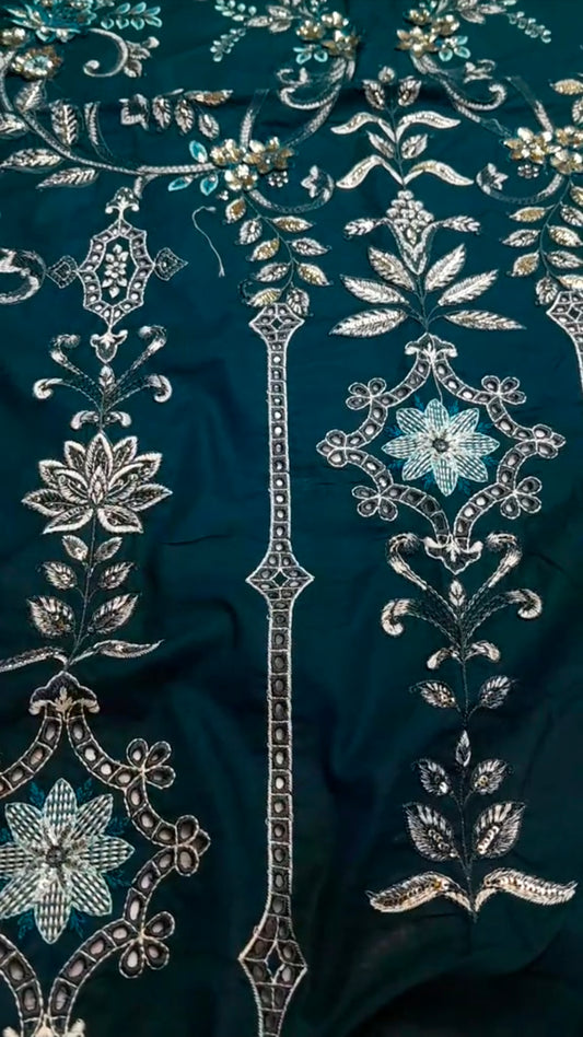 Maria.B Luxury Lawn 3pc Article (Unstitched) with Khaadi Net Dupatta