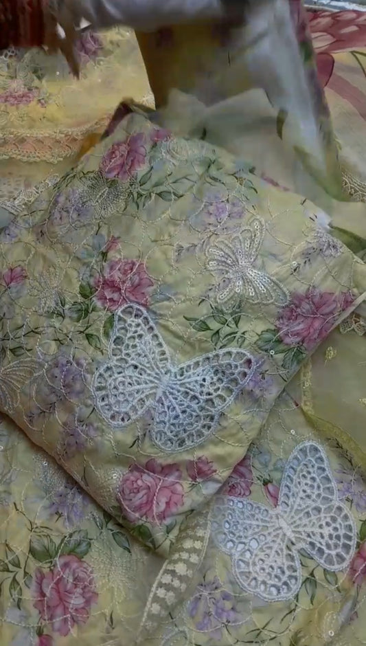 MARIA B VIRAL Butterfly Dress