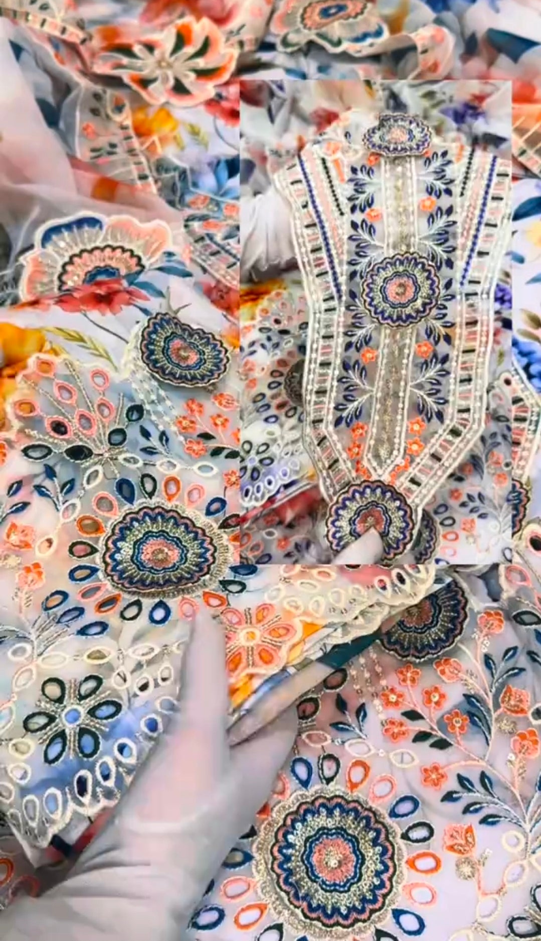 Soft Print Luxury Lawn Article 3pc (Unstitched) Multi Colors