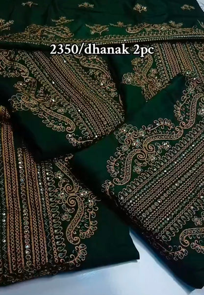 Embroidered Dhanak 2 Piece Unstitched