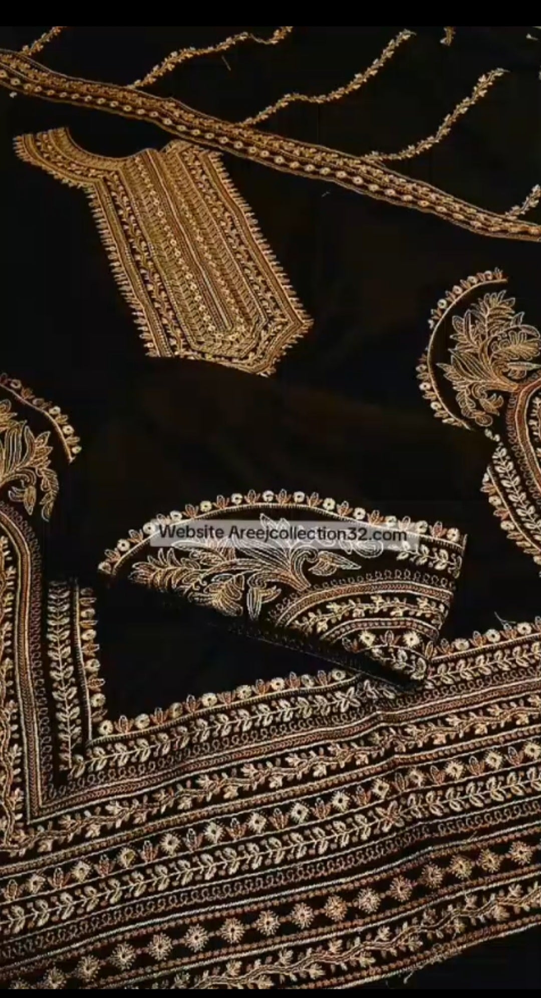 Peach Dhanak 3 Piece (Black)