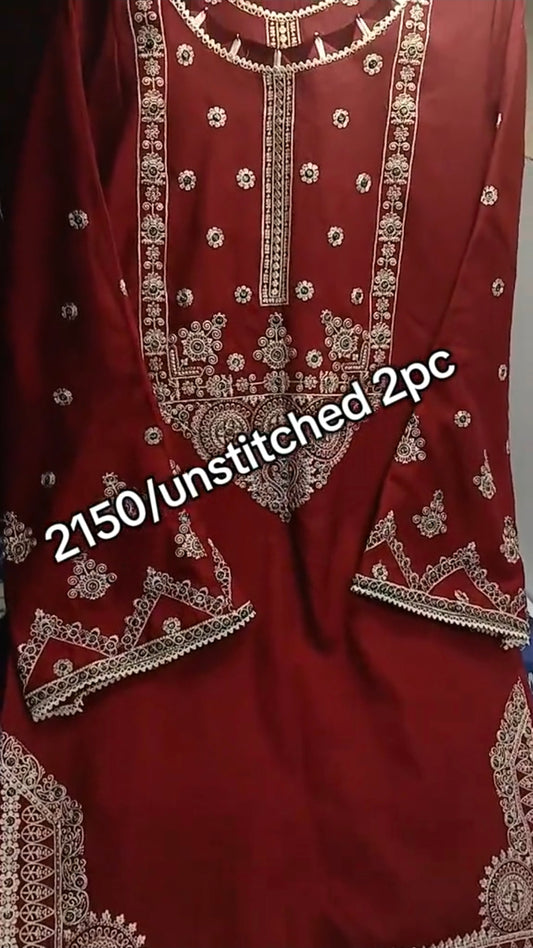 Dhanak 2 Piece Winter Warm Dress (Unstitched)