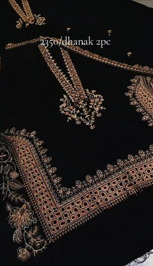 Dhanak 2 Piece Article Luxury Warm Winter Dress (Unstitched)