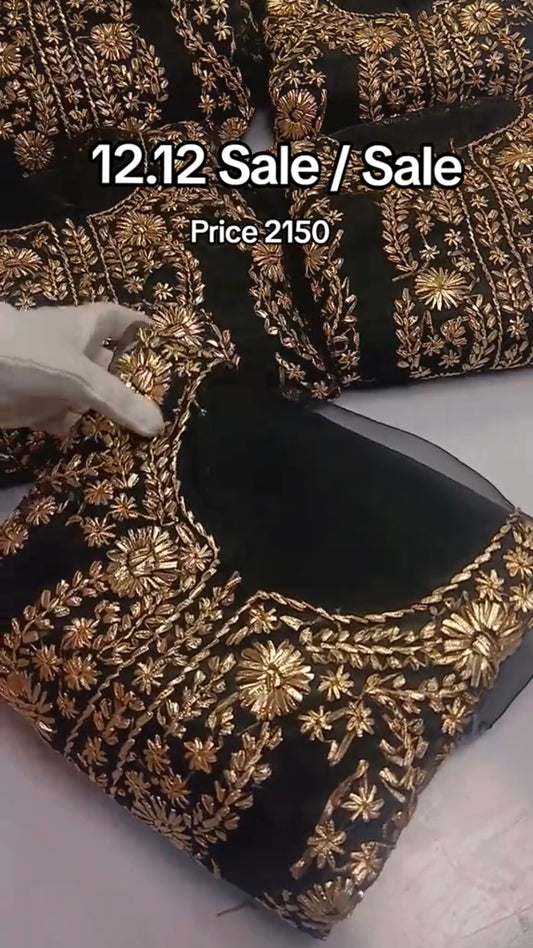 Gotta Work Hand Made Article 2 Piece (Unstitched) 12.12 Sale