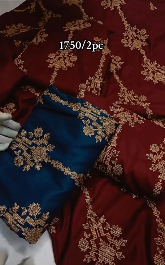 Dhanak Winter Warm Dress 2 Piece (Unstitched)