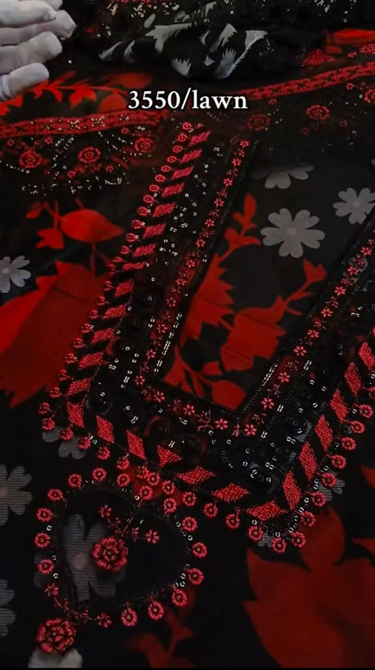 Luxury Lawn 3 Piece Article (Unstitched)