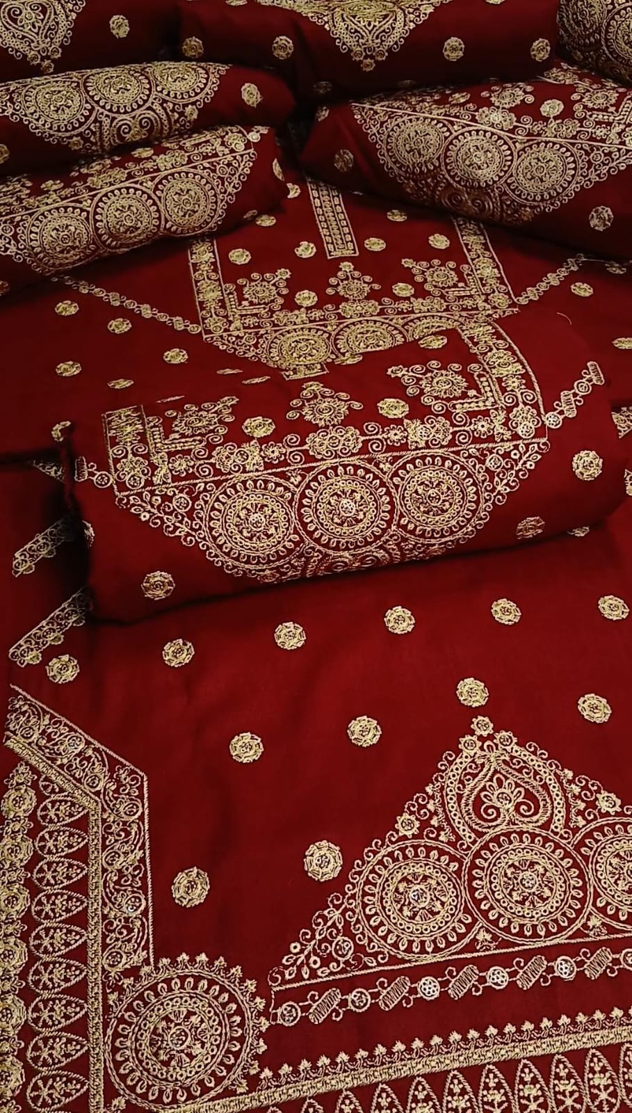 Dhanak 2-Piece Winter Dress Mehroon