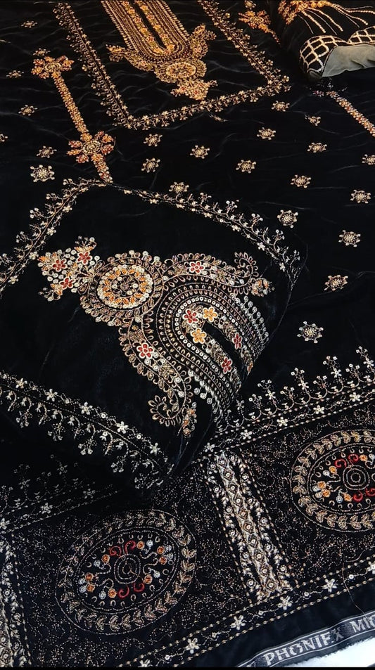 Luxury Micro 9000 Velvet 3 Piece Black
