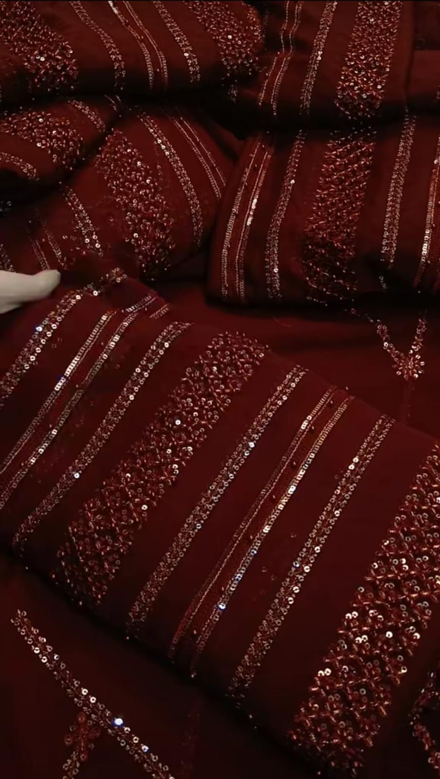 Chiffon 2-Piece Mehroon Dress – Premium Festive Wear