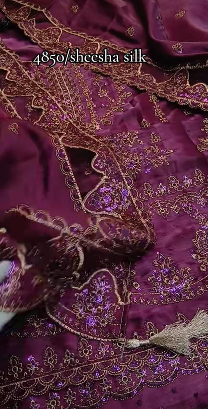 Sheesha Silk Luxury Dress – Premium Party Wear