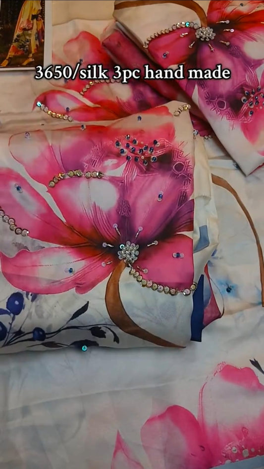 Silk Elegance 3‑Piece Handcrafted Suit