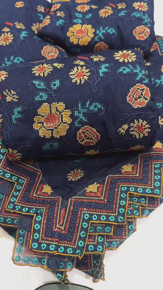 Luxury Self Dhanak Warm Winter 3pc Article (Unstitched)
