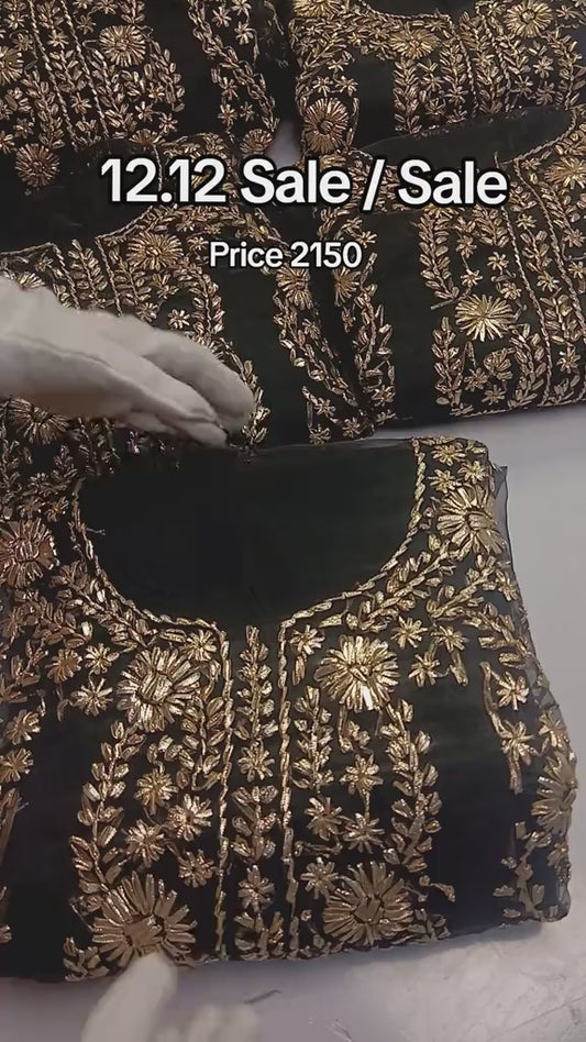 Gotta Work Hand Made Article 2 Piece (Unstitched) 12.12 Sale