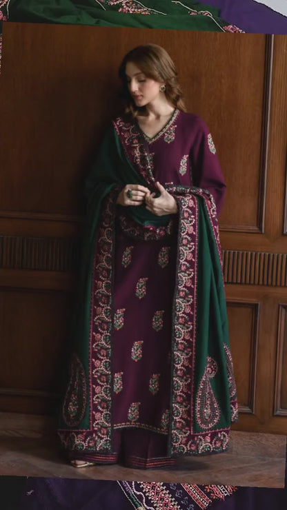 Batik Peach Dhanak 3-Piece Unstitched