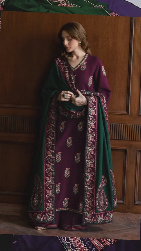 Batik Peach Dhanak 3-Piece Unstitched