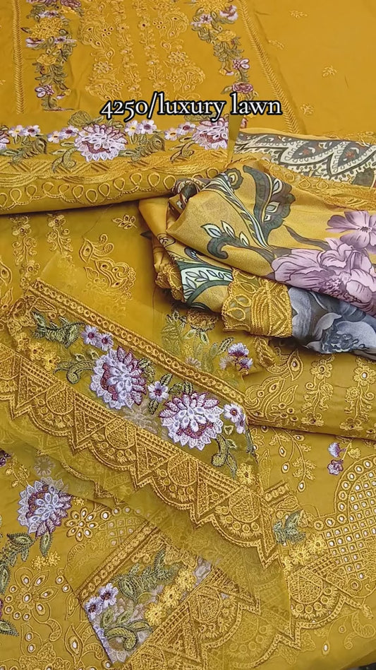 Luxury Edition Lawn 3 Piece Article (Unstitched)