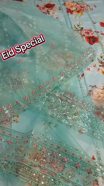 Eid Collection Special Luxury Lawn Zarif Article 3 Piece (Unstitched)