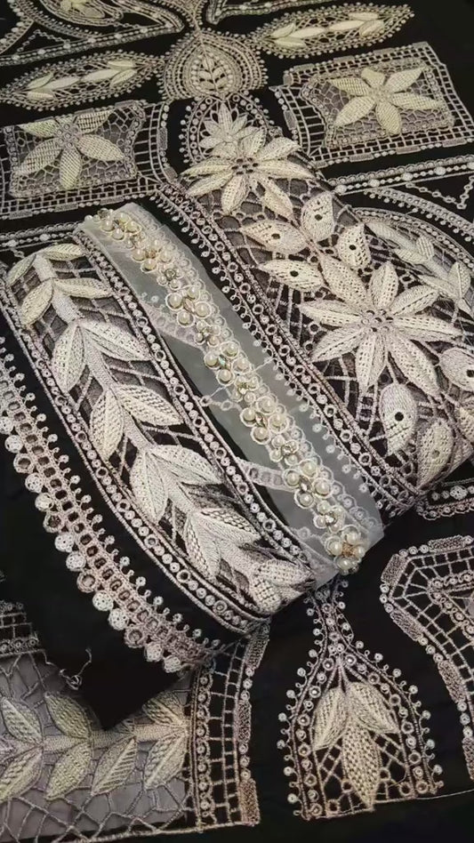 Maria.B Luxury Lawn Lasercut 3pc Article (Unstitched)