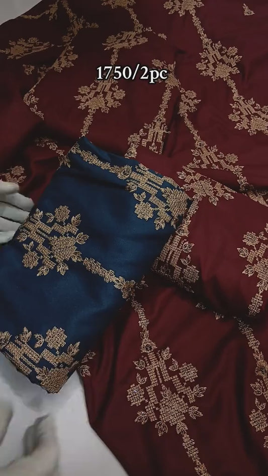 Dhanak Winter Warm Dress 2 Piece (Unstitched)