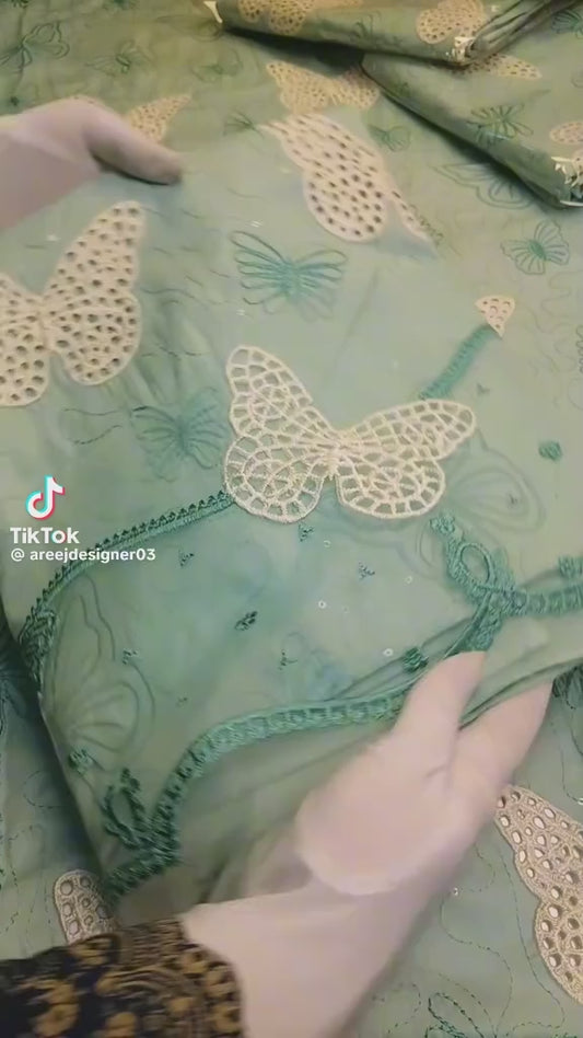 Maria.B Butterfly Lawn 2pc (Unstitched)