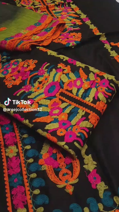 Tawakal Brand Aar-e work Lawn 3pc (Unstitched)