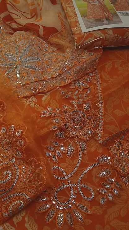 Aneelas Luxury Lawn 3 Piece Article (Unstitched)