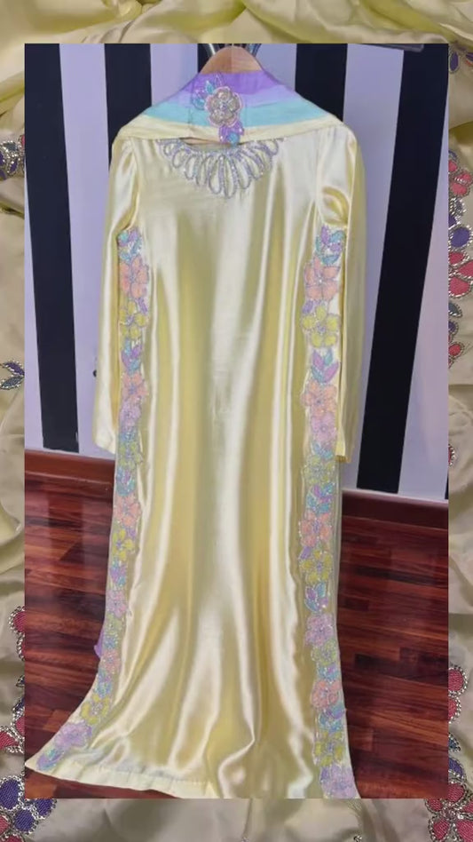 Viral Butter Yellow Silk Article 2pc (Unstitched)