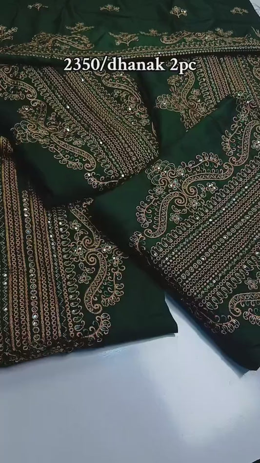 Embroidered Dhanak 2 Piece Unstitched