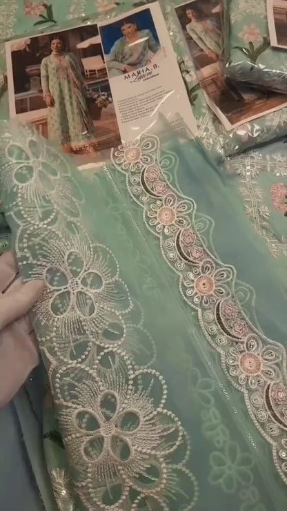 Maria.B Luxury Lawn Embroided 2pc Article (Unstitched)