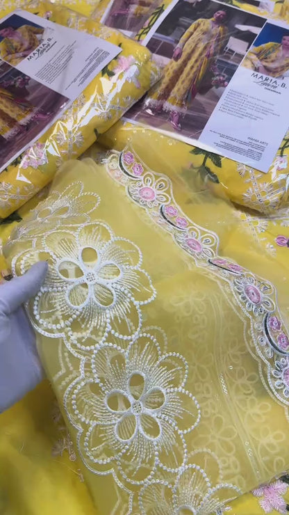 Maria.B Luxury Lawn Embroided 2pc Article (Unstitched)
