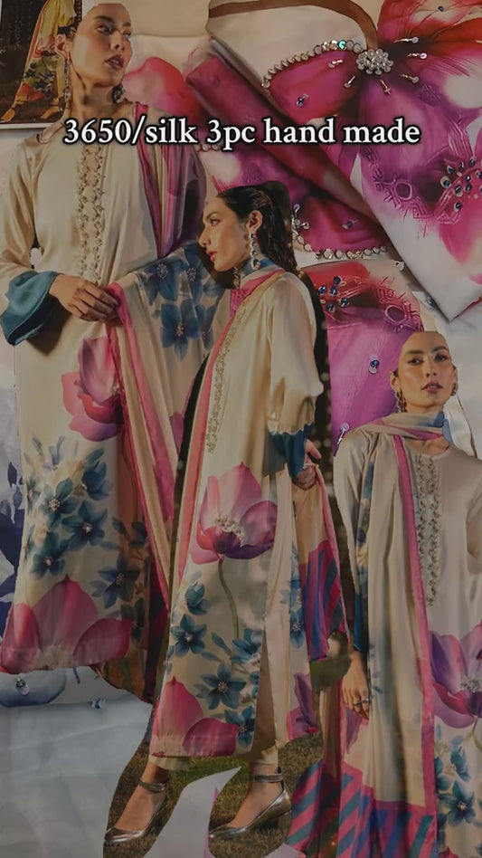 Silk Elegance 3‑Piece Handcrafted Suit