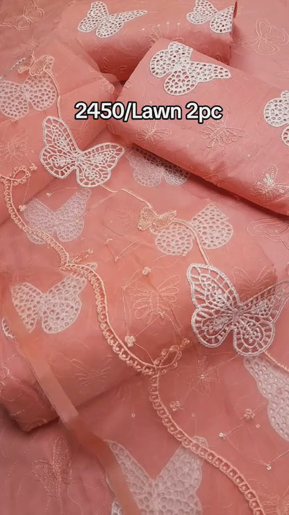 Lawn Butterfly 2pc Article (Unstitched)
