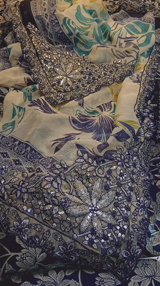 Luxury Lawn Article 3 Piece (Unstitched)