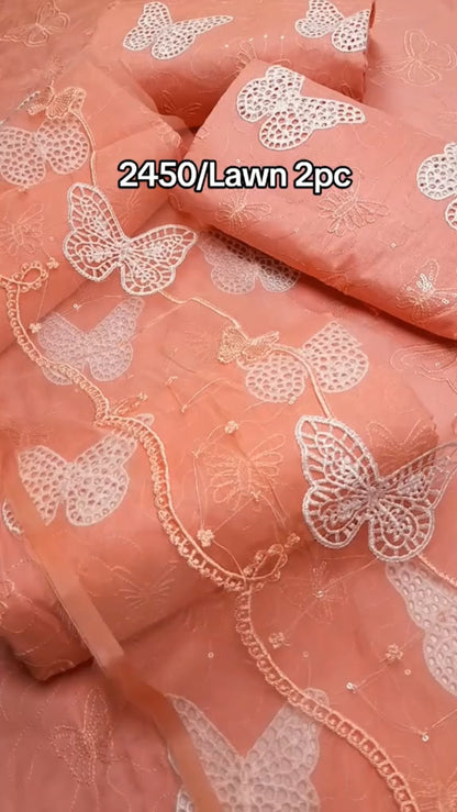 Lawn Butterfly 2pc Article (Unstitched)