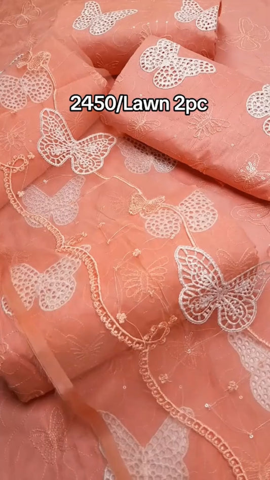 Lawn Butterfly 2pc Article (Unstitched)