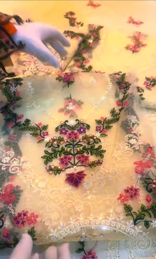 2pc Luxury Embroided Lawn Article Panel Style (Unstitched)