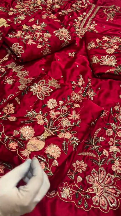 Ethnic Kaftan Silk 2pc Article (Unstitched)