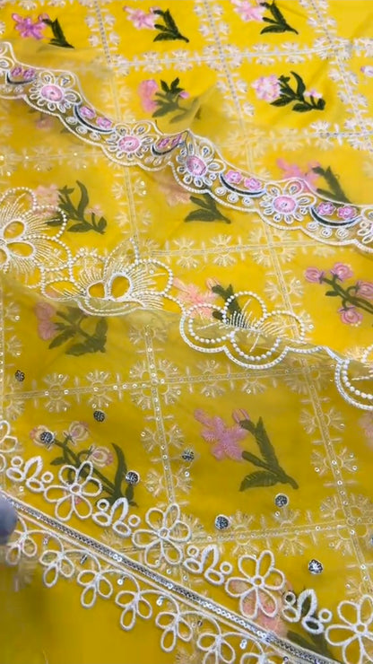 Maria.B Luxury Lawn Embroided 2pc Article (Unstitched)