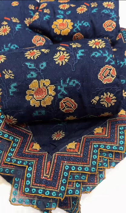 Luxury Self Dhanak Warm Winter 3pc Article (Unstitched)