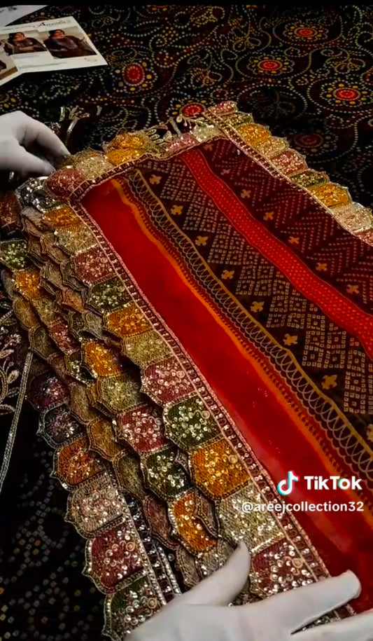 Aneelas Lawn Chunri Print 3pc Article (Unstitched)