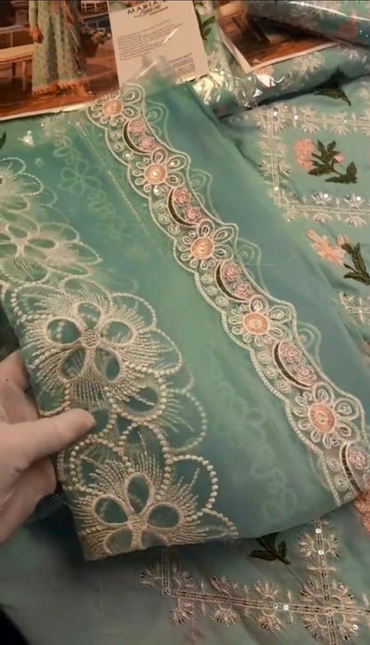 Maria.B Luxury Lawn Embroided 2pc Article (Unstitched)