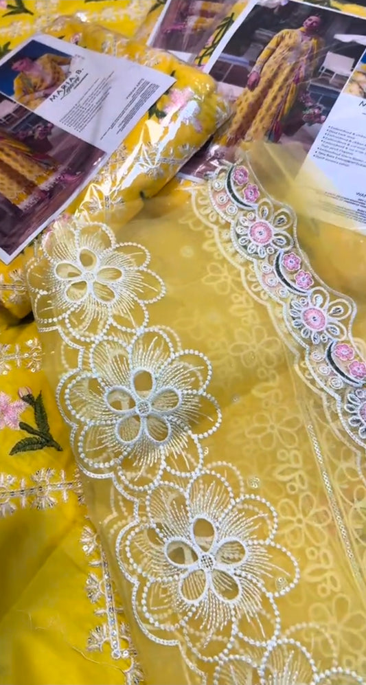 Maria.B Luxury Lawn Embroided 2pc Article (Unstitched)