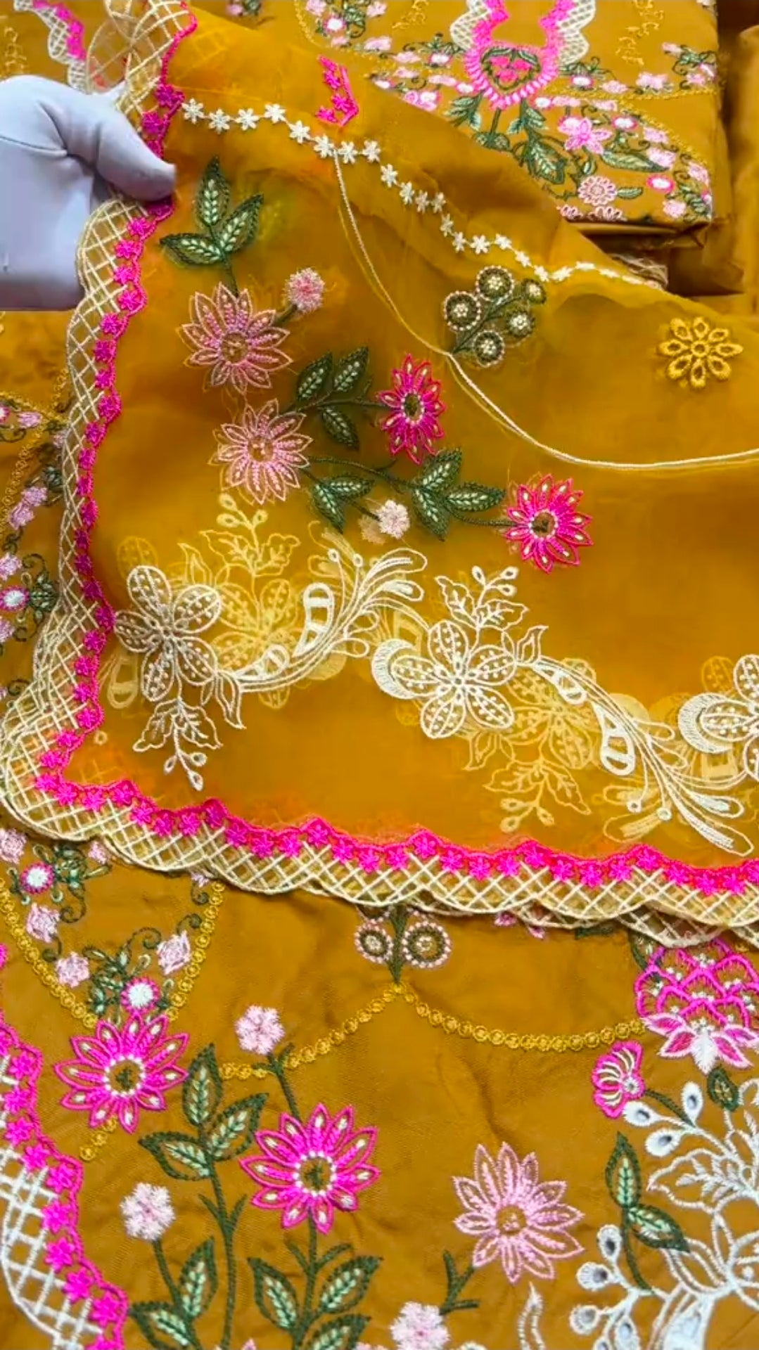 Aneela's Dhanak Warm Winter 3pc Article (Unstitched) Mustard