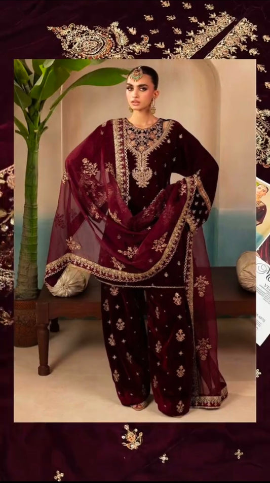 Motive Luxury Micro Velvet 11000 3pc Article (Unstitched)