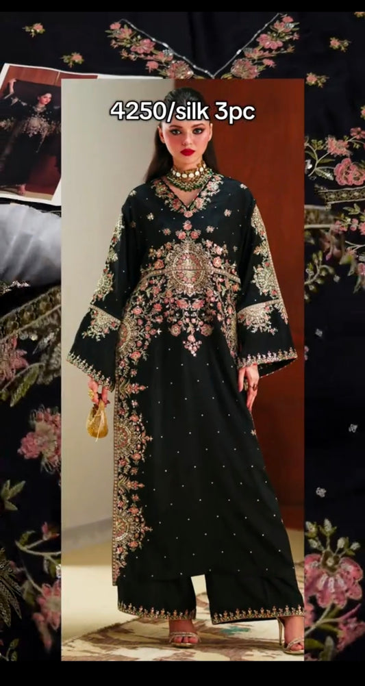 Ethnic Luxury Silk 3pc Article (Unstitched)