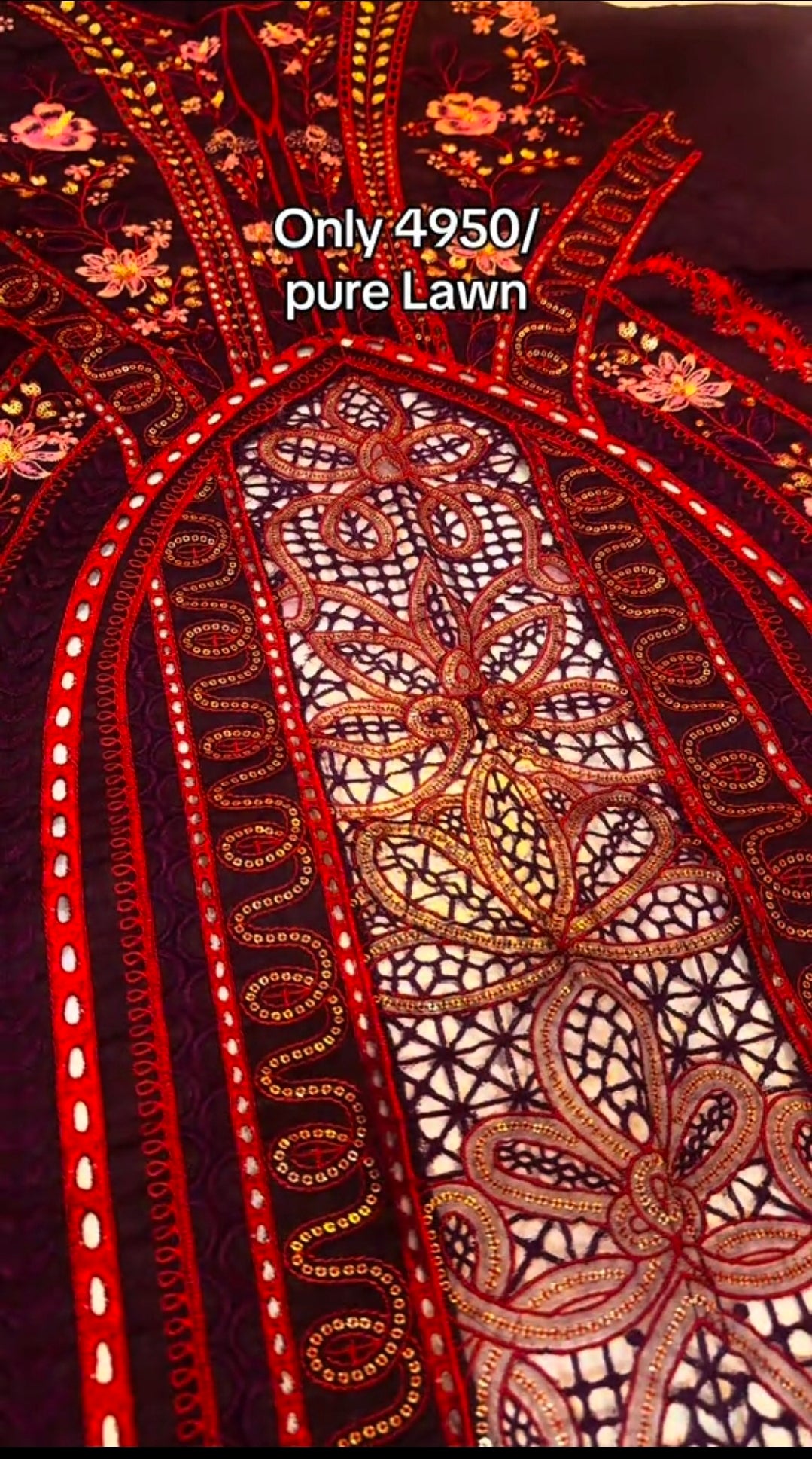 Maria.B Luxury Lawn Lasercut 3pc Article (Unstitched)