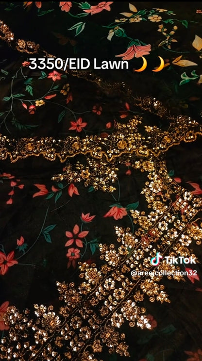 Eid Special Luxury Lawn Iznic Article 3 Piece (Unstitched)