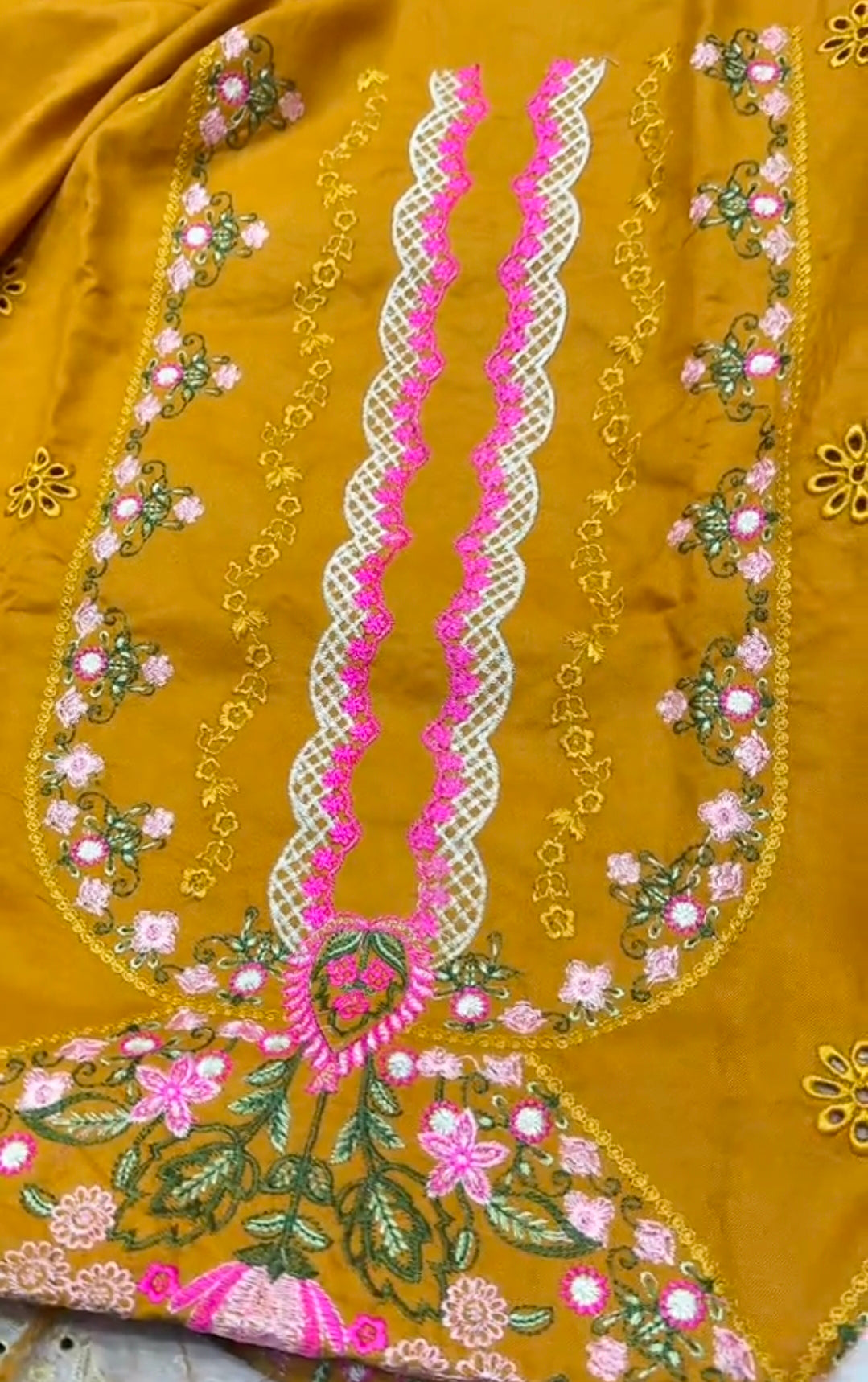 Aneela's Dhanak Warm Winter 3pc Article (Unstitched) Mustard