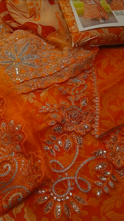 Aneelas Luxury Lawn 3 Piece Article (Unstitched)