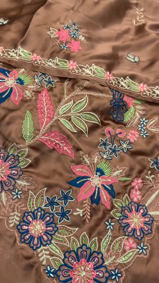 Agha Noor Luxury Silk 3pc Article (Unstitched)